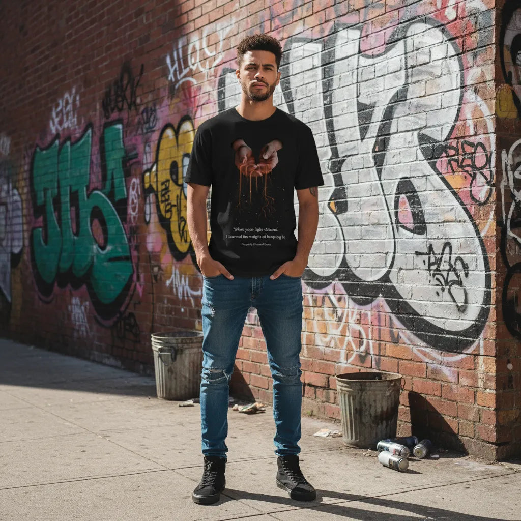 The Weight of Keeping It — Caregiver Tee | Garment-Dyed Tribute Shirt for the Ones Who Held