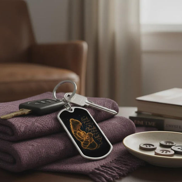 Even If You Can't See Me — Dog Tag Keychain