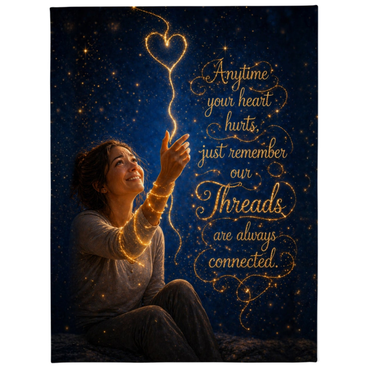 Threads Always Connected — Throw Blanket