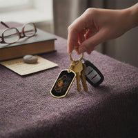 Even If You Can't See Me — Dog Tag Keychain