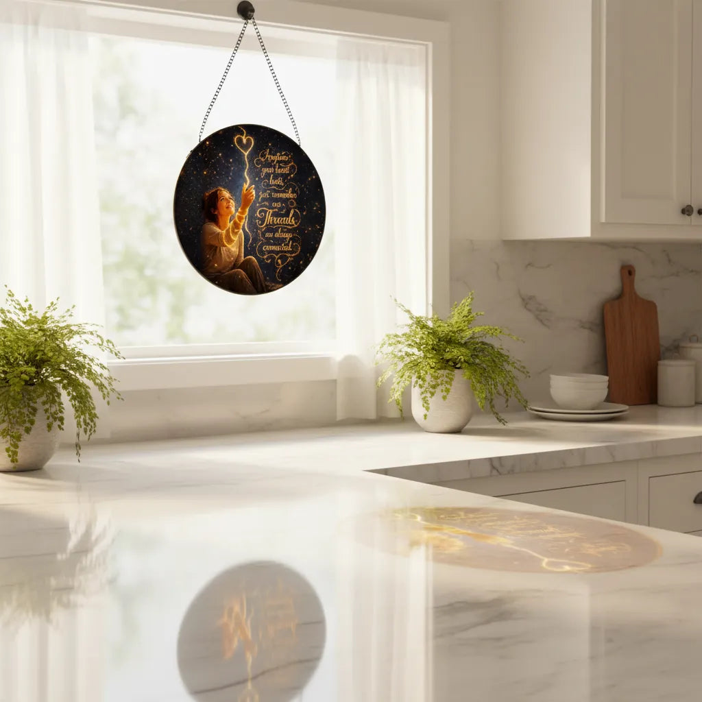 Anytime Your Heart Hurts — Memorial Suncatcher | Stained Glass Window Hanging