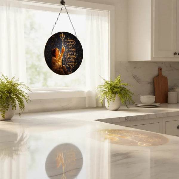 Anytime Your Heart Hurts — Memorial Suncatcher | Stained Glass Window Hanging