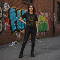 Threads Hands T-Shirt — Choose Your Words | Gold Line-Art Resilience & Meaning Tee